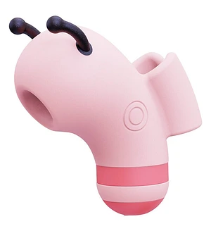 Вакуумний стимулятор із мікрострумами KISSTOY Beebe Pink, на палець