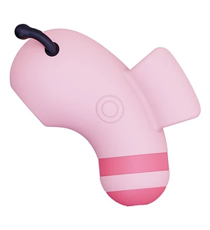 Вакуумний стимулятор із мікрострумами KISSTOY Beebe Pink, на палець