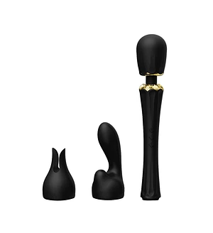Вібромасажер з насадками Zalo — Kyro Wand Obsidian Black