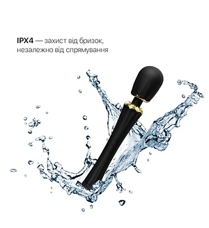Вібромасажер з насадками Zalo — Kyro Wand Obsidian Black