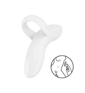 Вібратор на палець Satisfyer Bold Lover White, гнучкий