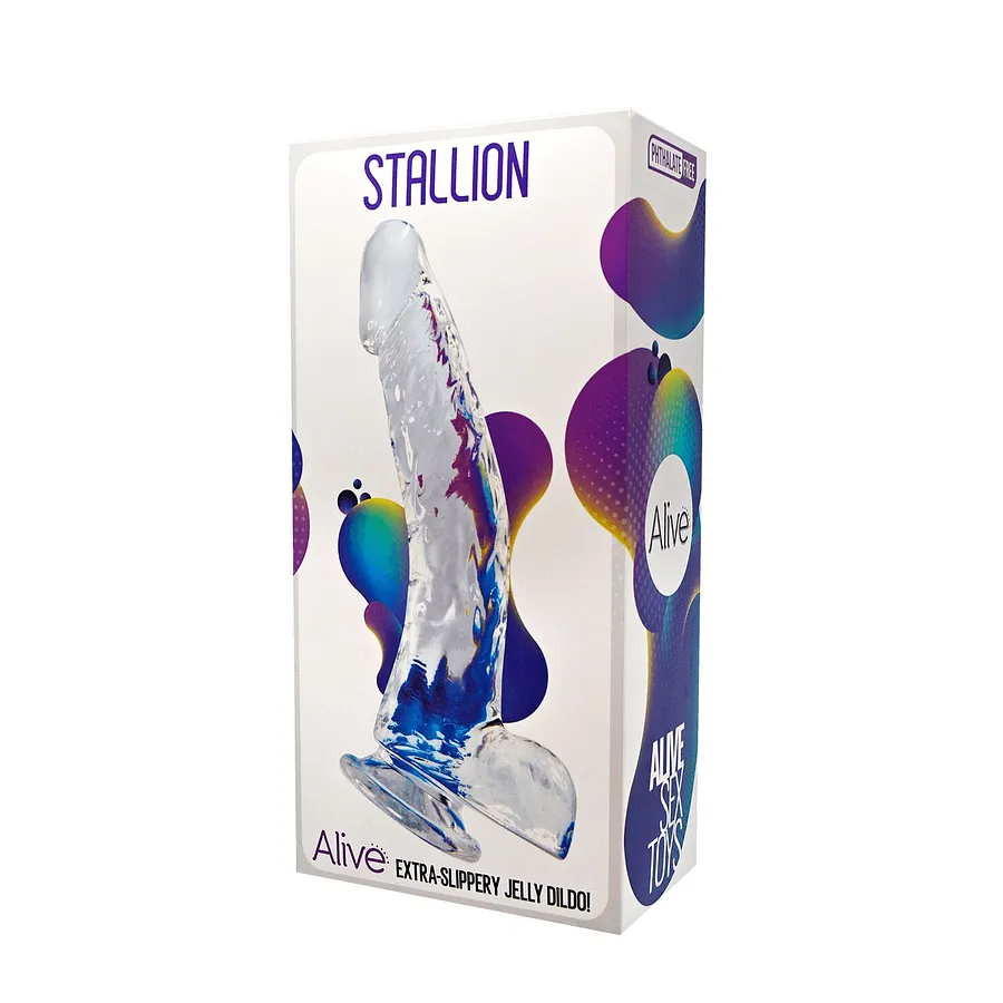 Прозорий фалоімітатор Alive Jelly Dildo Stallion (м'яте паковання)