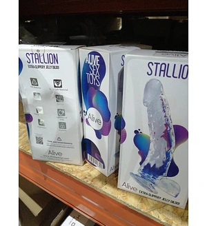 Прозорий фалоімітатор Alive Jelly Dildo Stallion (м'яте паковання)