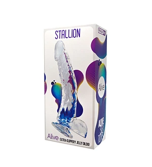 Прозорий фалоімітатор Alive Jelly Dildo Stallion (м'яте паковання)