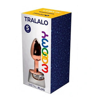 Металева анальна пробка Wooomy Tralalo Rose Gold Metal Plug Size M, діаметр 3,4 см, довжина 8 см