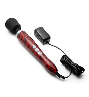Вібромасажер DOXY Die Cast ROSE PATTERN, дуже потужний, живлення 220В, металевий корпус