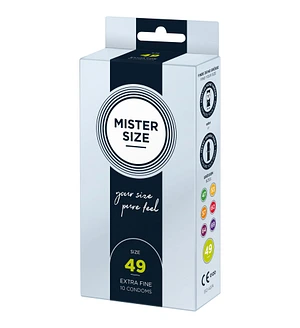 Презервативи Mister Size - pure feel - 49 (10 condoms), товщина 0,05 мм