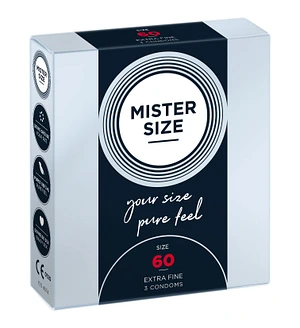 Презервативи Mister Size - pure feel - 60 (3 condoms), товщина 0,05 мм