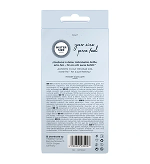 Презервативи Mister Size - pure feel - 47 (10 condoms), товщина 0,05 мм