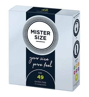 Презервативи Mister Size - pure feel - 49 (3 condoms), товщина 0,05 мм