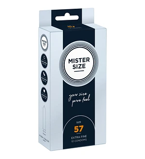 Презервативи Mister Size - pure feel - 57 (10 condoms), товщина 0,05 мм