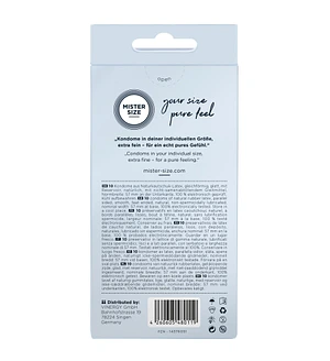 Презервативи Mister Size - pure feel - 57 (10 condoms), товщина 0,05 мм