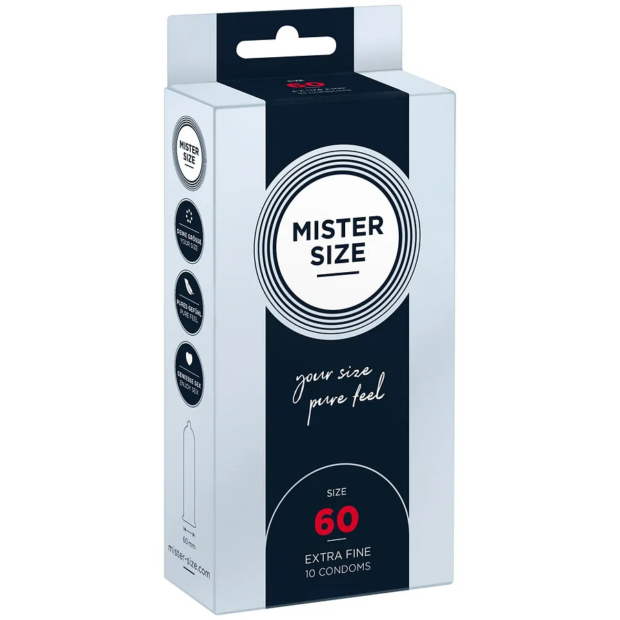 Презервативи Mister Size - pure feel - 60 (10 condoms), товщина 0,05 мм