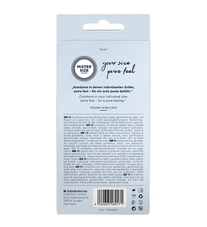 Презервативи Mister Size - pure feel - 64 (10 condoms), товщина 0,05 мм