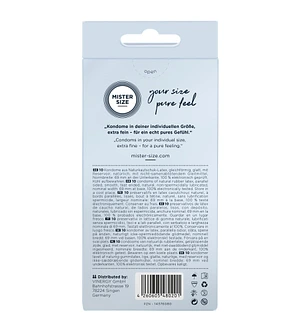 Презервативи Mister Size - pure feel - 69 (10 condoms), товщина 0,05 мм