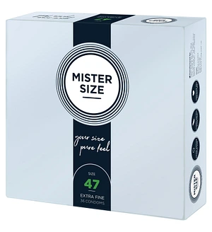 Презервативи Mister Size - pure feel - 47 (36 condoms), товщина 0,05 мм