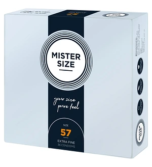 Презервативи Mister Size - pure feel - 57 (36 condoms), товщина 0,05 мм