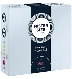 Презервативи Mister Size - pure feel - 64 (36 condoms), товщина 0,05 мм