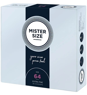 Презервативи Mister Size - pure feel - 64 (36 condoms), товщина 0,05 мм