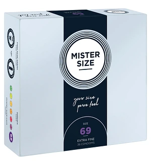 Презервативи Mister Size - pure feel - 69 (36 condoms), товщина 0,05 мм