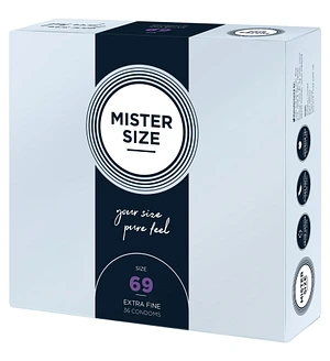 Презервативи Mister Size - pure feel - 69 (36 condoms), товщина 0,05 мм