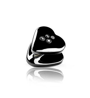 Вібратор для клітора з електростимуляцією Mystim Heart's Desire Black Edition