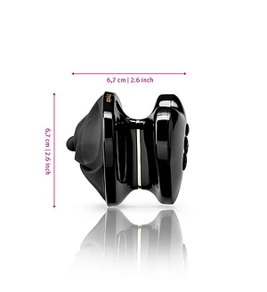 Вібратор для клітора з електростимуляцією Mystim Heart's Desire Black Edition