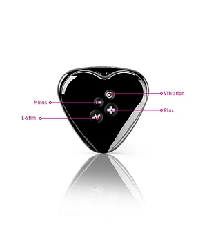 Вібратор для клітора з електростимуляцією Mystim Heart's Desire Black Edition