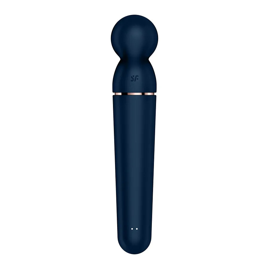 Вібромасажер Satisfyer Planet Wand-er Blue/Rosegold, дуже потужний, бездротовий