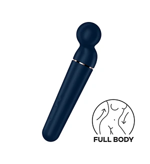 Вібромасажер Satisfyer Planet Wand-er Blue/Rosegold, дуже потужний, бездротовий