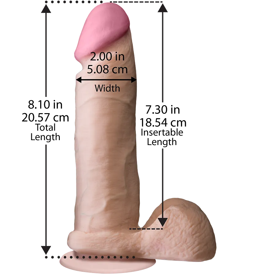 Фалоімітатор Doc Johnson The Realistic Cock 8 inch White - ULTRASKYN, Vack-U-Lock (м'яте паковання)