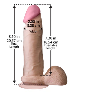 Фалоімітатор Doc Johnson The Realistic Cock 8 inch White - ULTRASKYN, Vack-U-Lock (м'яте паковання)