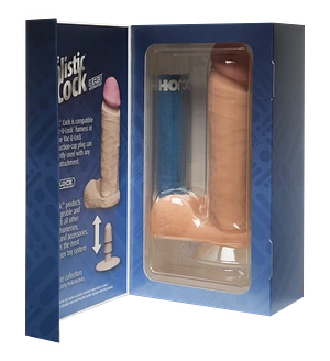 Фалоімітатор Doc Johnson The Realistic Cock 8 inch White - ULTRASKYN, Vack-U-Lock (м'яте паковання)