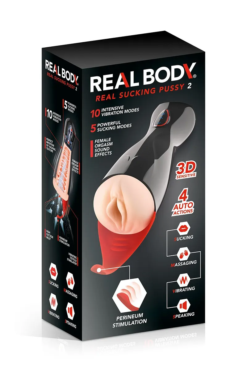 Мастурбатор-вагіна Real Body — Real Sucking Pussy 2 (м'яте паковання)