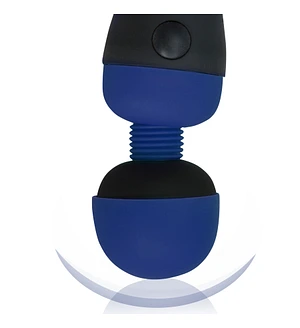 Вібромасажер PalmPower Recharge Blue, перезаряджуваний, гнучка головка, тревел-замок