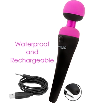 Вібромасажер PalmPower Recharge Pink, перезаряджуваний, гнучка головка, тревел-замок