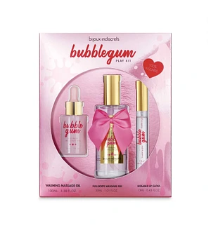 Подарунковий набір косметики Bijoux Indiscrets Bubblegum Play Kit, масажна олія, гель, блиск