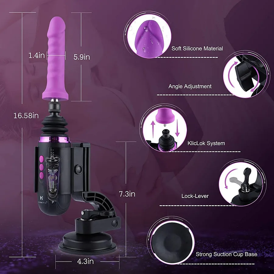 Міні секс-машина Hismith Mini Capsule Sex-Machine with Strong Suction Cup (м'ята паковання)