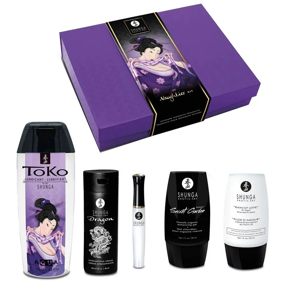 Подарунковий набір Shunga Naughtier Kit, 5 продуктів для інтимної стимуляції
