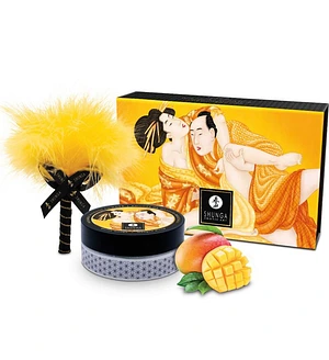 Смачна пудра для оральних пестощів Shunga Body Powder Luscious Mango, 75 г, аромат манго