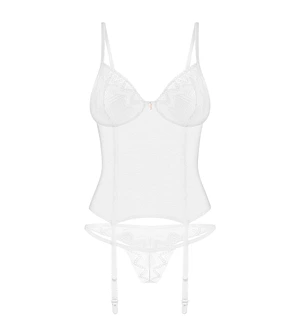Корсет Obsessive Alissium corset & thong M/L (м'яте паковання)