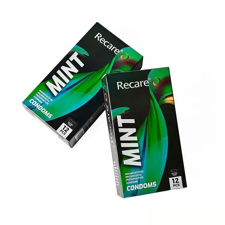 Презервативи Holographic Recare Ultra Thin Mint Condoms 12шт, ультратонкі, аромат: м'ята