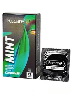 Презервативи Holographic Recare Ultra Thin Mint Condoms 12шт, ультратонкі, аромат: м'ята