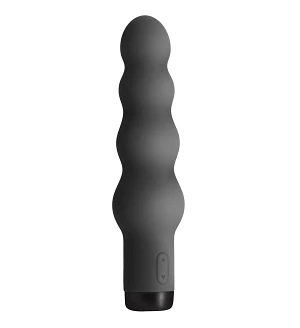 Вібратор S Pleasures Bullets Obsidian, чорний, у вигляді ряду кульок, 10 режимів, діаметр 4 см