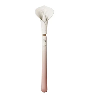 Розкішний вібромасажер Zalo – Calla Blossom Pink, двосторонній, 2 мотори