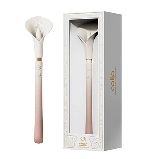 Розкішний вібромасажер Zalo – Calla Blossom Pink, двосторонній, 2 мотори