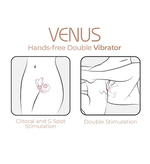 Смарт-вібратор для пар Adrien Lastic Venus + APP, подвійний, можна носити під одягом, 10 режимів