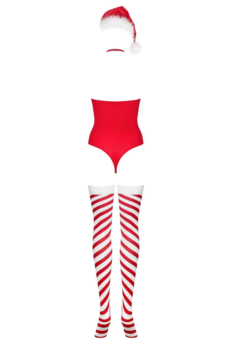 Боді Obsessive Kissmas teddy red L/XL (м'яте паковання)