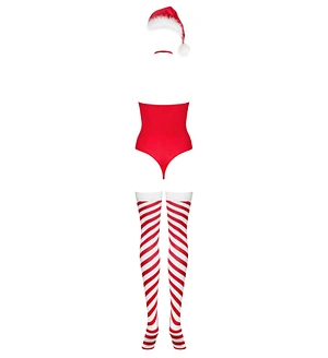 Боді Obsessive Kissmas teddy red L/XL (м'яте паковання)