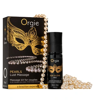 Набір для перлинного масажу Orgie – Pearls Lust Massage (30 мл), силіконовий гель, намисто